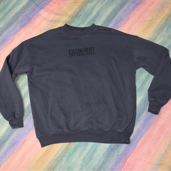 RARE Taylor Swift Blue Crewneck Sweater - Size S oversized - Picture 1 of 6